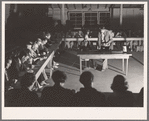 Bingo game. Tulare migrant camp. Visalia, California