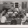 Meeting of Maverick Baseball Club. Tulare migrant camp. Visalia, California