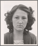 Migrant girl. Tulare migrant camp. Visalia, California