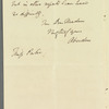 George Hamilton Gordon, Lord Aberdeen to Jane Porter, autograph letter signed