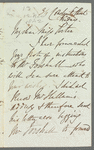 John Gardner Wilkinson to Jane Porter, autograph letter signed