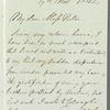 Frederick William Campbell to Jane Porter, autograph letter signed