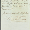 Frederick William Campbell to Jane Porter, autograph letter signed