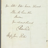 Robert Peel to Jane Porter, autograph letter signed