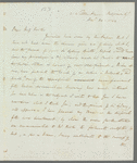 Sir Richard Westmacott to Jane Porter, autograph letter signed