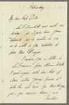 Sir James Emerson Tennent to Jane Porter, autograph letter signed