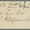 Harriet Beresford, Lady George Beresford to Jane Porter, autograph letter signed