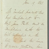 Josiah Forshall to Jane Porter, autograph letter third person