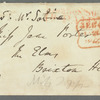 John Edward Sabin to Jane Porter, autograph letter signed