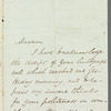 John Booker to Jane Porter, autograph letter signed