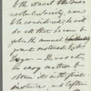 Robert James Elliot to Jane Porter, autograph letter third person