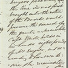Robert James Elliot to Jane Porter, autograph letter third person