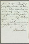 Wilbraham Taylor to Jane Porter, autograph letter signed