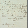 Charlotte Murchison to Jane Porter, autograph letter signed