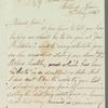 Sarah Booth to Jane Porter, autograph letter signed