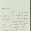 William Ewart Gladstone to Jane Porter, autograph letter signed
