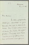 William Ewart Gladstone to Jane Porter, autograph letter signed