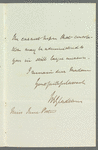 William Ewart Gladstone to Jane Porter, autograph letter signed