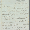 [R.?] Campbell to Jane Porter, autograph letter signed