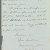 John Bloomfield, Lord Bloomfield to Jane Porter, autograph letter signed