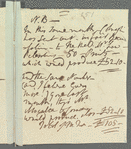 Jane Porter to unidentified recipient, post-script (copy?)
