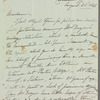 Susan Caroline Cholmondeley to Jane Porter, autograph letter signed