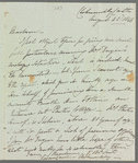 Susan Caroline Cholmondeley to Jane Porter, autograph letter signed
