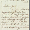 Sarah Booth to Jane Porter, autograph letter signed