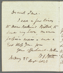 William Ogilvie Porter to Jane Porter, autograph letter signed