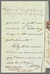 A. De Berg to Jane Porter, autograph letter signed