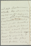 Mary Skinner to Jane Porter, autograph letter signed
