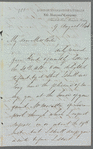 John Emerson to Jane Porter, autograph letter signed