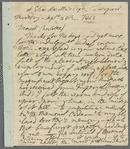 Jane Porter to Charlotte [Murchison?], autograph letter (copy; incomplete?)