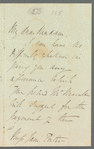 Josiah Forshall to Jane Porter, autograph letter signed