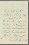 Josiah Forshall to Jane Porter, autograph letter signed