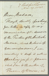 Sir Robert Harry Inglis to Jane Porter, autograph letter signed
