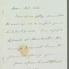 Hugh McNeile to Jane Porter, autograph letter signed