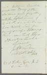 Jos. P. Warton to William Ogilvie Porter, autograph letter signed