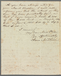 Anna Middleton to Jane Porter, autograph letter signed