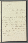 George Edward Anson to Jane Porter, autograph letter signed