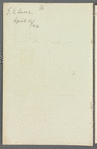 George Edward Anson to Jane Porter, autograph letter signed
