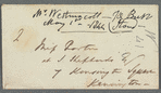 Sir Richard Westmacott to Jane Porter, autograph letter signed