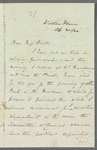 Sir Richard Westmacott to Jane Porter, autograph letter signed