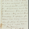 Sir Richard Westmacott to Jane Porter, autograph letter signed
