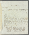 Unidentified sender to unidentified recipient, letter