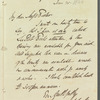 Sir James Emerson Tennent to Jane Porter, autograph letter signed