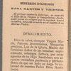 Modo de Ofrecer los Sagrados Misterios del Santisimo Rosario de Ntra. Sra. La Sma. Virgen María