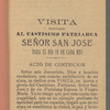 Visita dedicada al Castisimo Patriarca Señor San José