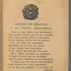 Dia Primero del Año Para Dar Gracias Bajo la Invocacion de la Divina Providencia.