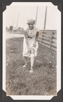 Album page with mounted photograph of Georgia Lloyd and Edith Wynner